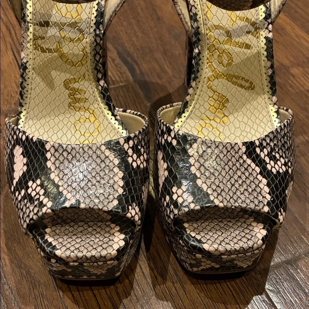Sam Edelman Snakeskin Platform Heels - Picture 2 of 7